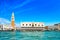 Venice landmark, Piazza San Marco with Campanile and Doge Palace. Italy