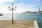 Venice, morning, pier, lantern, sea