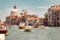 Venice: One of The World\\\'s Most Touristic City Revealing the Beauty of the Grand Canal with Abundance of Boats and Colorful