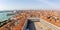 Venice Piazza San Marco Square from above overview travel traveling holidays vacation town panorama in Italy