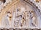 Venice - Relief of Madonna on portal of Church Santa Maria Gloriosa dei Frari.