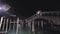 Venice Rialto Bridge At Night, Venice, Italy. Night frame of the Venetian canal bridge over the Grand Canal