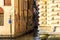 Venice rio, a typical narrow venetian canal between buildings