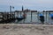 Venice`s gondolas waiting for tourists