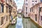 Venice scenic old streets water canal. Italian Lagoon iconic view