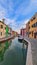 Venice - Scenic view of bright colorful houses the island of Burano in city of Venice, Veneto