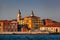 Venice Skyline and Church of Saint Raphael Angel, Venice, Italy