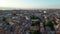 Venice sunrise, aerial view of Saint Stephen Bell Tower and Campo Sant'Angelo