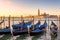 Venice sunrise. San Marco square, Venice, Italy.