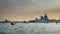 Venice sunset panorama :Santa Maria della Salute commonly, the Salute, Venice