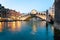 Venice, View of Rialto Bridge.