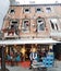 Venice in winter time at the aqua alta book library shop with the local cat and books