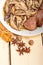 Venison deer game filet and wild mushrooms