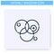 Venn diagram line icon. Editable illustration