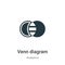 Venn diagram vector icon on white background. Flat vector venn diagram icon symbol sign from modern analytics collection for