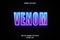 Venom editable text effect 3 dimension emboss neon style