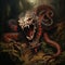 Venomous Vortex: A Fearsome Serpent Monster Looms, Coiled for Attack