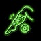 venous edema neon glow icon illustration