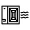 Vent air circulation icon, outline style