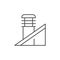 Vent pipe line outline icon