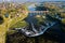 Venta Rapid waterfall, the widest waterfall in Europe and long brick bridge.