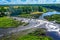 Venta waterfall at Latvian village Kuldiga