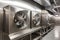 ventilation and exhaust system in bakery, with hot air vents and cooling fans