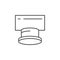 Ventilation pipe line outline icon