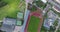 Ventspils, Latvia - September 17, 2017: Ventspils Olympic stadium and footbal in Ventspils,Latvia.