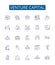 Venture capital line icons signs set. Design collection of Venture, Capital, Investing, Seed, Startups, Funding, Equity