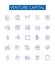 Venture capital line icons signs set. Design collection of Venture, Capital, Investing, Seed, Startups, Funding, Equity