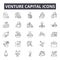 Venture capital line icons, signs, vector set, outline illustration concept