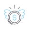 venture finances line icon, outline symbol, vector illustration, concept sign