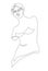 Venus de Milo. Aphrodite from the island of Melos. Continuous line drawing illustration