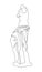 Venus de Milo. Aphrodite from the island of Melos. Continuous line drawing. Vector illustration