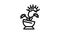 venus flytrap line icon animation