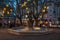 The Venus Fountain and Christmas decorations on Sloane Square, L