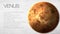 Venus - High resolution Infographic presents one