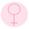 Venus icon. Symbol womans in doodle style. Women`s Health Day. Venus. Animation