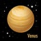 Venus Planet. High quality isometric solar system planets.