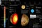 Venus, planet, technical Data Sheet, section cutting