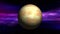Venus on space nebula background