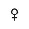 Venus Symbol Glyph Vector Icon, Symbol or Logo.