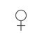 Venus symbol line icon