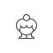 Venus of Willendorf statuette outline icon