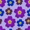 Verbena. Seamless pattern texture of flowers. Floral background, photo collage