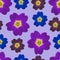 Verbena. Seamless pattern texture of flowers. Floral background, photo collage