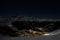 Verbier in the moonlight in winter