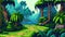 Verdant beauty of 2D pixel art jungle