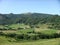 Verdant landscape of the volcanos of Auvergne in France.